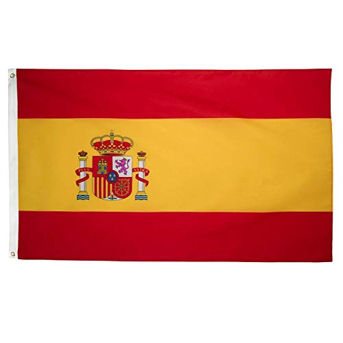 Ericraft Bandera de España Grande 90x150cms Bandera de España balcón para Exterior Reforzada y con 2 Ojales metálicos, Bandera España Grande Spanish Flag
