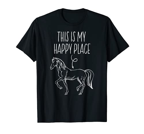Este es mi lugar feliz amante del caballo montar a caballo Camiseta