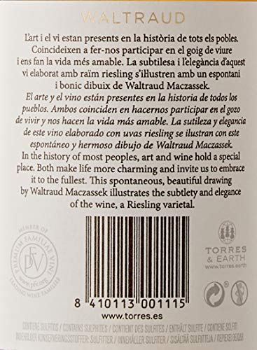Familia Torres Waltraud, Vino Blanco - 3 botellas de 75 cl, Total: 2250 ml