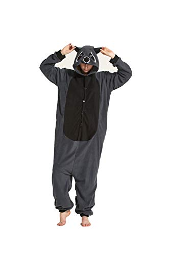 Fandecie Unisex Adulto Animal Costume Traje Pijamas Jumpsuit Mujer Hombre Cosplay para Carnaval Animal Halloween