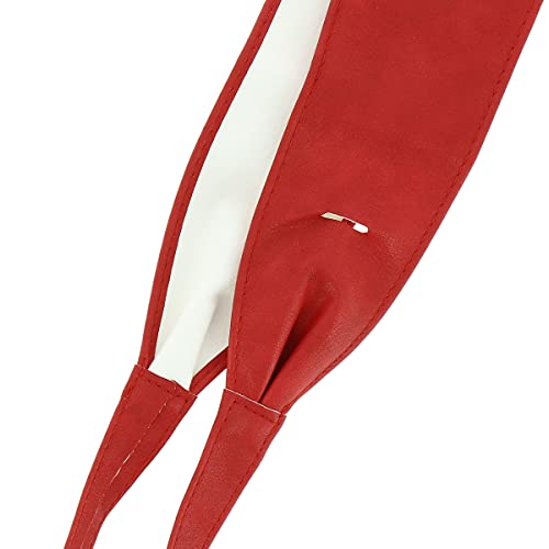 FASHIONGEN - Cinturón de Mujer Obi Ancha de Cuero sintética, para Vestido, MICA - Rojo, S-M