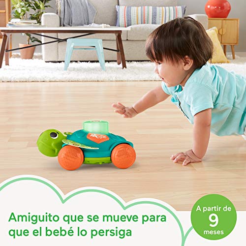 Fisher-Price Linkimals Tortuga sienta y gatea, juguete para bebés con luces y sonidos +9 meses (Mattel GXK31)