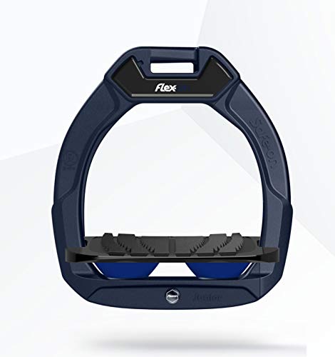 Flexon Safe-on Junior - Barra de seguridad para estribo de seguridad (mango negro integrado), color azul marino