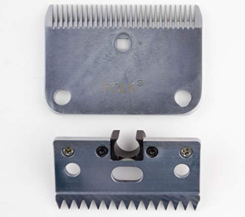 Folk Cuchillas de Recambio para esquiladoras, GTS, Sure-Clip, Tipo Lister tamaño Mediano de 1 o 3 mm de Corte (A- 1 mm de Grosor)