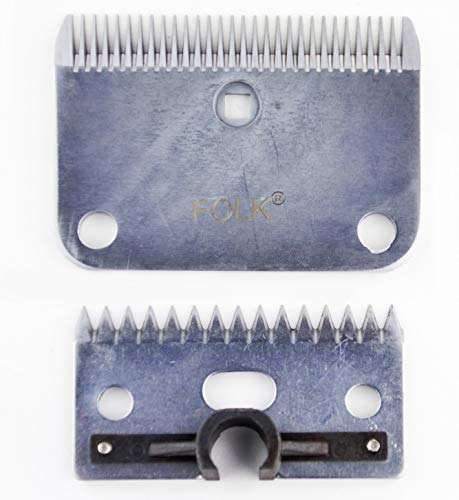 Folk Cuchillas de Recambio para esquiladoras, GTS, Sure-Clip, Tipo Lister tamaño Mediano de 1 o 3 mm de Corte (A- 1 mm de Grosor)
