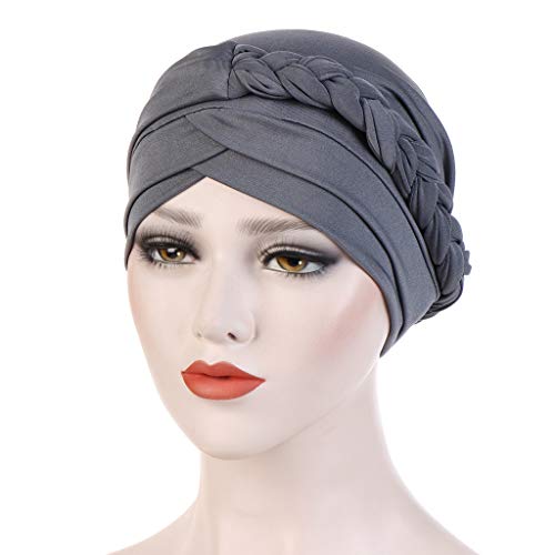 foreverH Forh Muslim - Sombrero de mujer turbante fijo escorpión, musulmán, constitución de cáncer cruzado gris Talla única