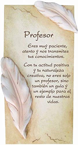 Framan PERGAMINO DE Piedra LABRADA con Textos para Ocasiones Especiales, Original Y ECONÓMICO. Especial Profesor