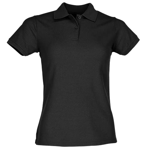Fruit of the Loom SS092M, Polo para Mujer, Negro, 2XL