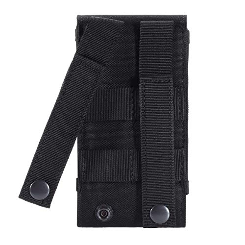 Funda de Urvoix para enganchar al cinturón y llevar el teléfono móvil, diseño militar de camuflaje, color negro, tamaño L