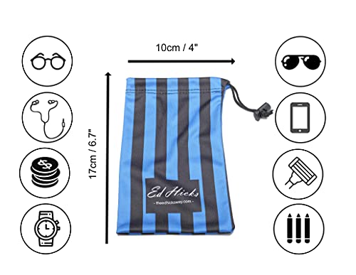 Funda suave para gafas y paño de limpieza en uno – Bolsa de almacenamiento para gafas de sol, teléfonos, cables, etc. – Microfibra premium para limpieza sin químicos – 5 Pack - - Medium