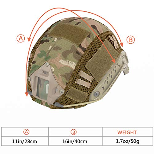 Funda táctica para casco Multicam, funda militar rápida para casco FAST MH/PJ (sin casco) (CP)