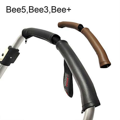 Fundas para manillar de cochecito para Baguboo Bee3, Bee 5, accesorios para reposabrazos de carro de bebé (marrón)