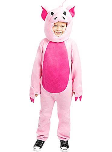 Funidelia | Disfraz de Cerdo para niño y niña Talla 10-12 años ▶ Animales - Color: Rosa - Divertidos Disfraces y complementos para Carnaval y Halloween