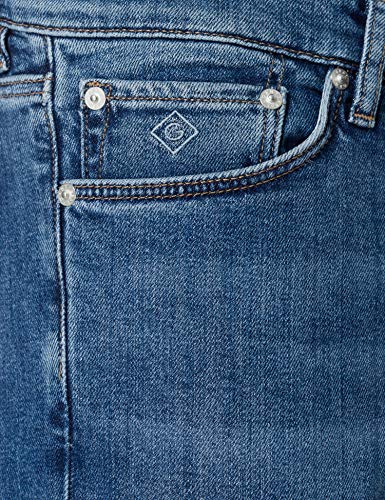GANT D1. Maxen Jeans, Semi Light Indigo Worn in, 32W x 34L para Hombre