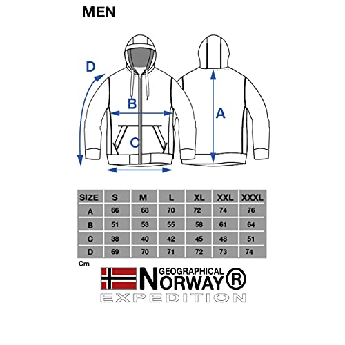 Geographical Norway - Sudadera DE Hombre GYMCLASS Negro L