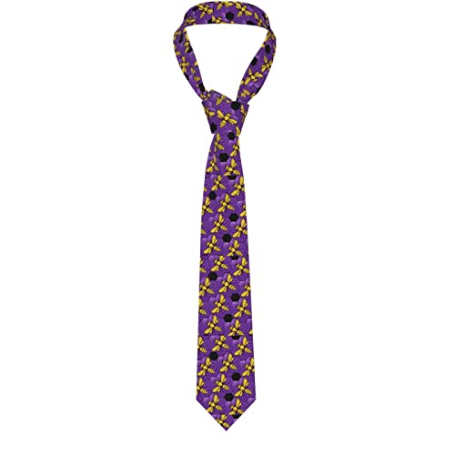 Gokruati Corbata delgada de moderna para hombres, corbata de orgullo con patrón de abejorro para diversas profesiones, elegantes corbatas personalizadas para el trabajo y el ocio