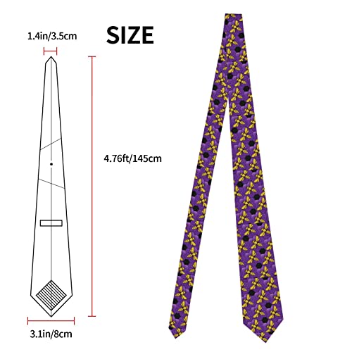 Gokruati Corbata delgada de moderna para hombres, corbata de orgullo con patrón de abejorro para diversas profesiones, elegantes corbatas personalizadas para el trabajo y el ocio