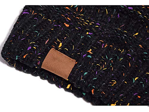 Gorro Holgado Para Mujer, Gorro De Punto Grande, Sombreros De Invierno De Punto Elásticos, Gorro De Cola De Caballo De Punto De Costilla De Invierno De Tacto Suave, Sombreros Holgados De Esquí Cálidos