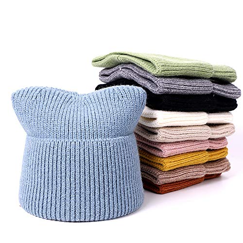 Gorro Holgado Para Mujer, Gorro De Punto Grande, Sombreros De Invierno De Punto Elásticos, Gorro De Cola De Caballo De Punto De Costilla De Invierno De Tacto Suave, Sombreros Holgados De Esquí Cálidos
