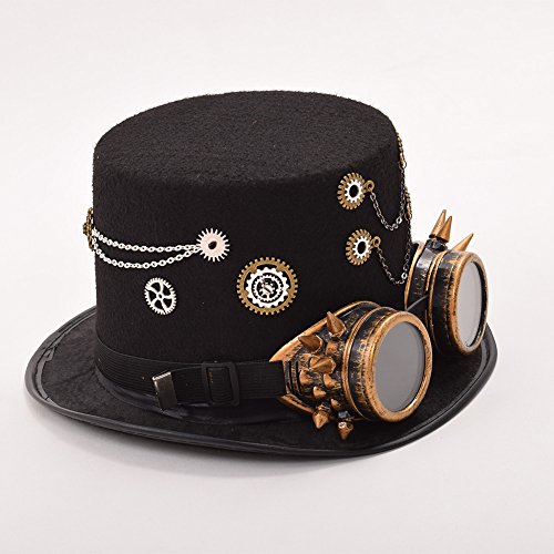 GRACEART Victoriano Steampunk Parte Superior Sombrero (Hombre)