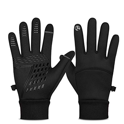 Guantes de invierno con pantalla táctil, guantes de ciclismo ajustables, impermeables, resistentes al viento, antideslizantes, para correr, ciclismo, esquí, senderismo, caza, camping, etc