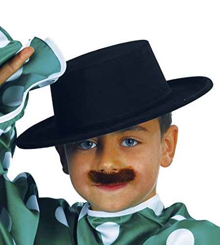 Guirca - Sombrero cordobés flocado, para niños, color negro (13340)
