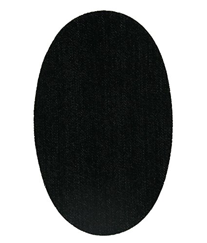 Haberdashery Online 4 rodilleras tejano negro termoadhesivas de plancha. Coderas para proteger tu ropa y reparación de pantalones, chaquetas, jerseys, camisas. 16 x 10 cm. Ref. 43 Tejano negro