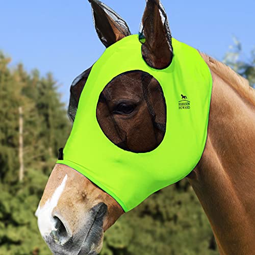 Harrison Howard Máscara de mosca de caballo-Fluro-Lime (L; Tamaño completo)