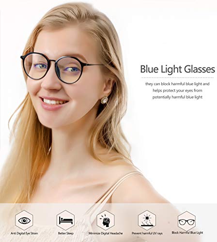 HBselect Gafas Luz Azul Gafas Ordenador Ojos Protección Contra La Luz Azul Ligera Montura Tr90 Gafas Con Filtro Azul Gafas Para Ordenador Tablets Móvil Televisión