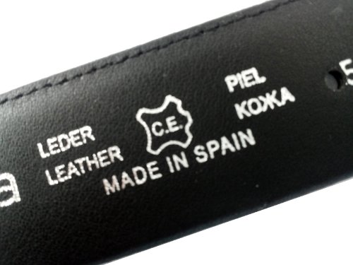 Hecho en España - Cinturón de piel con cremallera interior para dinero - Cinturón antirrobo