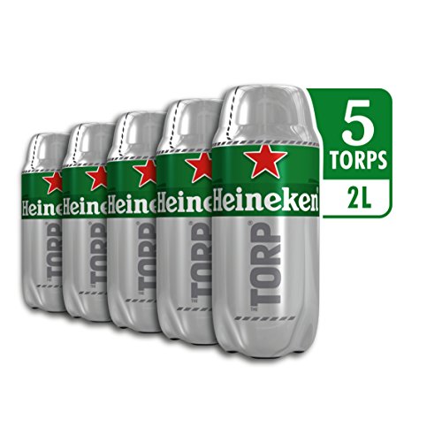 Heineken Cerveza - Caja de 5 Torps Diseñado exclusivamente para THE SUB x 2L - Total: 10 L