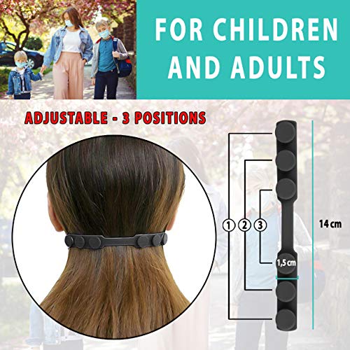 HELAFUN - 5 Piezas - Protector orejas, Sujeta mascarillas, Salvaorejas para mascarillas para niños y adultos