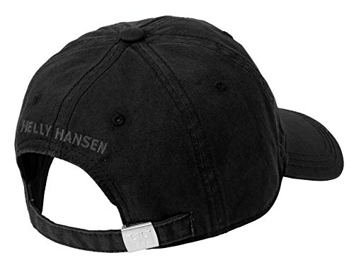 Helly Hansen Logo Cap Gorra Unisex 100% algodón para protegerse del Sol Durante Actividades al Aire Libre, Negro, STD para Hombre