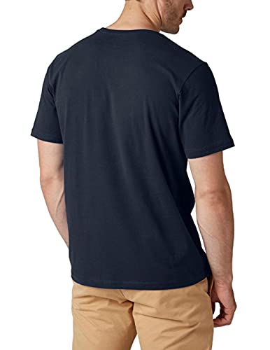 Helly Hansen T-Shirt Camiseta de Manga Corta Hecha de algodón, con Logo HH en el Pecho, Azul Marino, L para Hombre