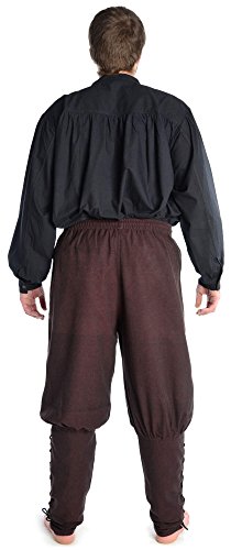 Hemad Pantalones de algodón para Hombres Viking - con Cordones – L/XL Marrón