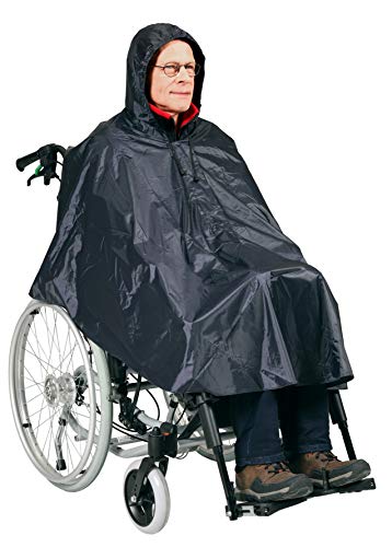 HeRo24 Poncho de lluvia para silla de ruedas, también para bicicleta o como protección contra la lluvia.