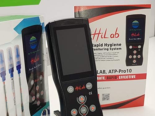 HiLab-ATP Pro-10, Sistema de Monitoreo Rápido de Higiene, Medidor ATP, Sistema de Detección de Bacterias de Limpieza y Contaminación Microbia, Luminómetro