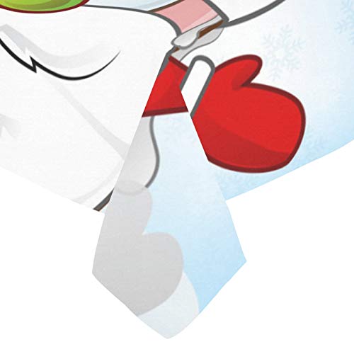 HJHJJ Paño de Mesa Costura sin Arrugas Jc Papá Noel jamaiquino Mantel de Dibujos Animados Paños de Lino de algodón Manteles Lavables para mesas de Comedor Cocina
