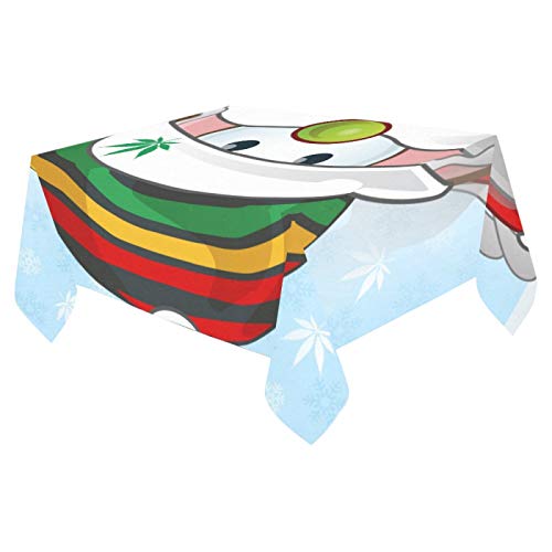 HJHJJ Paño de Mesa Costura sin Arrugas Jc Papá Noel jamaiquino Mantel de Dibujos Animados Paños de Lino de algodón Manteles Lavables para mesas de Comedor Cocina