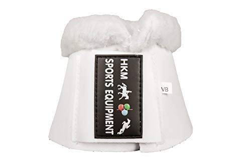 HKM 85861200.0652 Comfort - Campanas para Caballo con Acolchado, Color Blanco