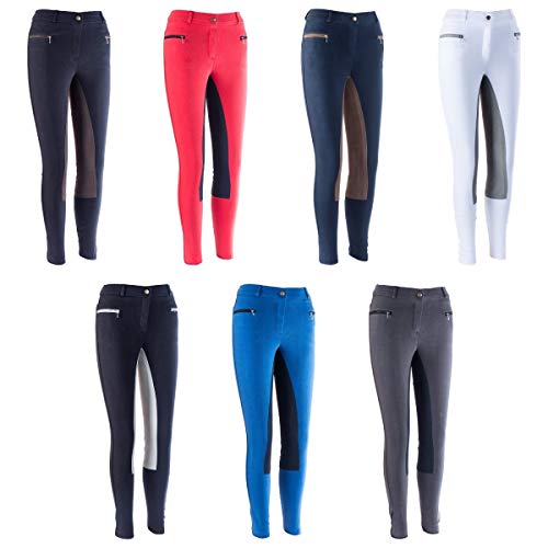 Hkm Pantalones de equitación para Mujer de Reiterladen24, 4057052199301, Color Azul, Negro, 50