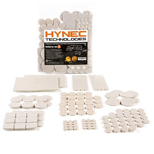 Hynec Premium Fieltro Adhesivo para Patas de Muebles – Set de 8 Tamaños Distintos – Fieltro Adhesivo Muebles , Fieltro Protector Suelo para Patas de Muebles y Accesorios del Hogar