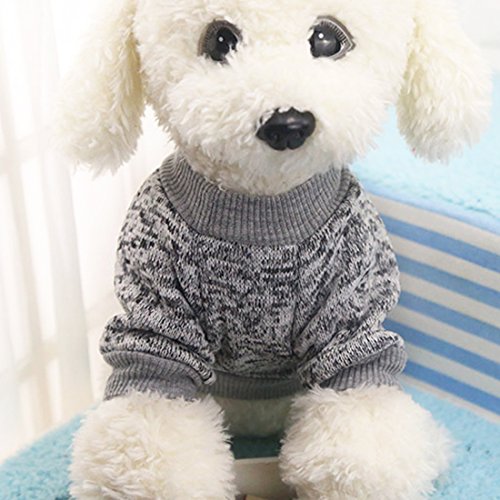 Idepet - Ropa para mascotas: jersey de forro polar para perros y gatos, XS, Gris