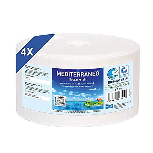 Imima Mediterraneo - Juego de 4 piedras de sal (3 kg)