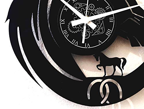 Instant Karma Clocks - Reloj de Vinilo de Pared para Viajes, Senderismo, equitación, Caballo, Vintage, Idea de Regalo