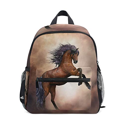 ISAOA Niño 3D caballo marrón niños mochilas Kinder preescolar niño niños/niñas mochila mochilas lindo