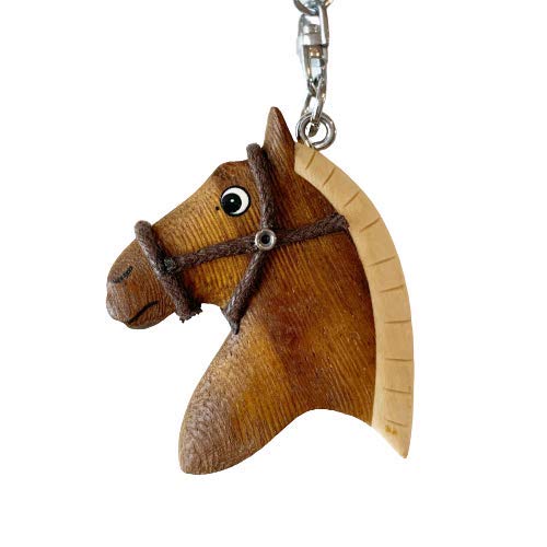 JA Horse - Llavero de madera hecho a mano