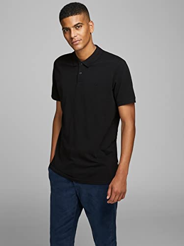 Jack & Jones Jjebasic Polo SS Noos - Camiseta para Hombre, Negro , Talla XL