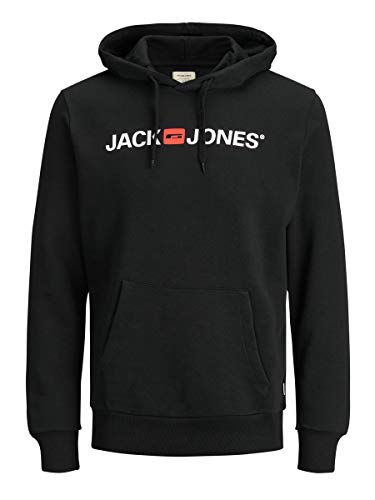 Jack & Jones Jjecorp Logo Sweat Hood Noos Sudadera, Negro (Black Detail:Reg Fit), XX-Large para Hombre