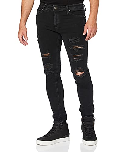 Jack & Jones Jjiliam Jjoriginal Am 502 Lid STS Vaqueros Skinny, Negro (Black Denim), 36W / 34L para Hombre